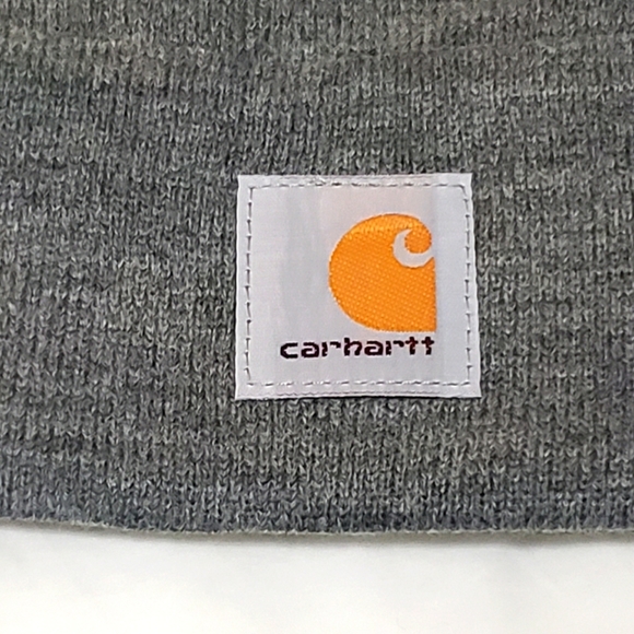 Carhartt Knit Women's Cuffed Gray Beanie Hat - Picture 4 of 6